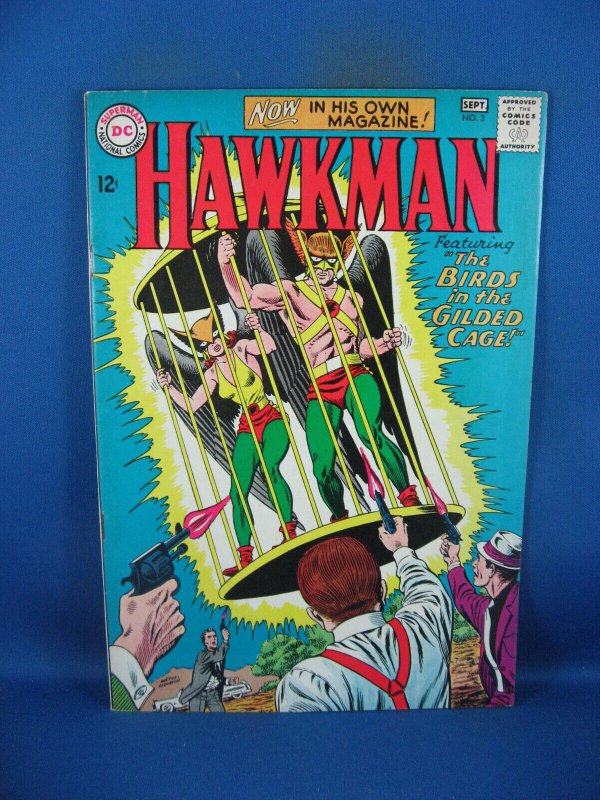 Hawkman #3 (DC Comics, 1964), raw comic book in VF+ condition — front cover