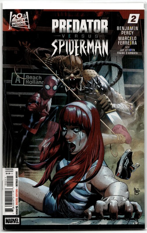 Predator vs. Spider-Man #2 (2025), raw, ungraded comic book — front cover
