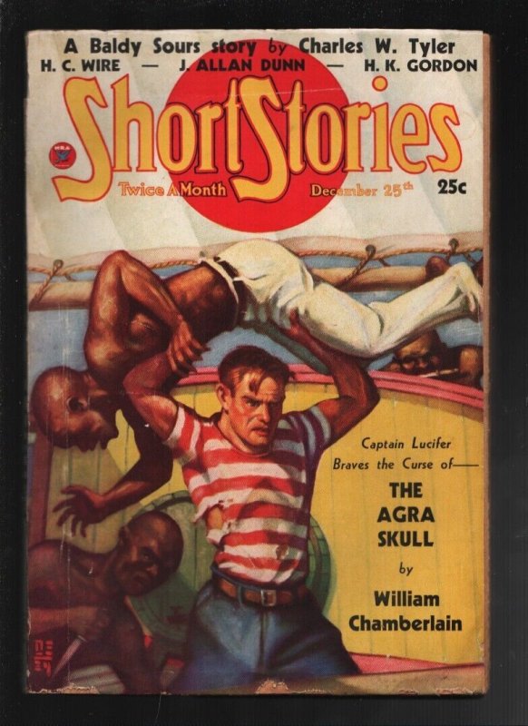 Short Stories 12/ 25/1934early Pulp Cover by Rafael DeSoto-Captain Lucifer-he..., raw, ungraded comic book — front cover