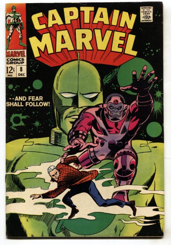 Captain Marvel #8 (Marvel Comics), raw comic book in FN/VF condition — front cover