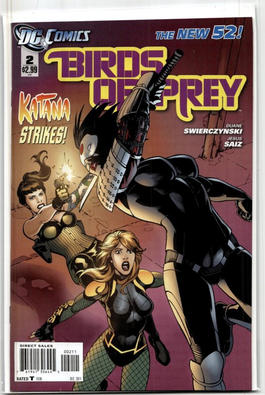 Birds of Prey #2 (DC Comics, 2011), raw, ungraded comic book — front cover