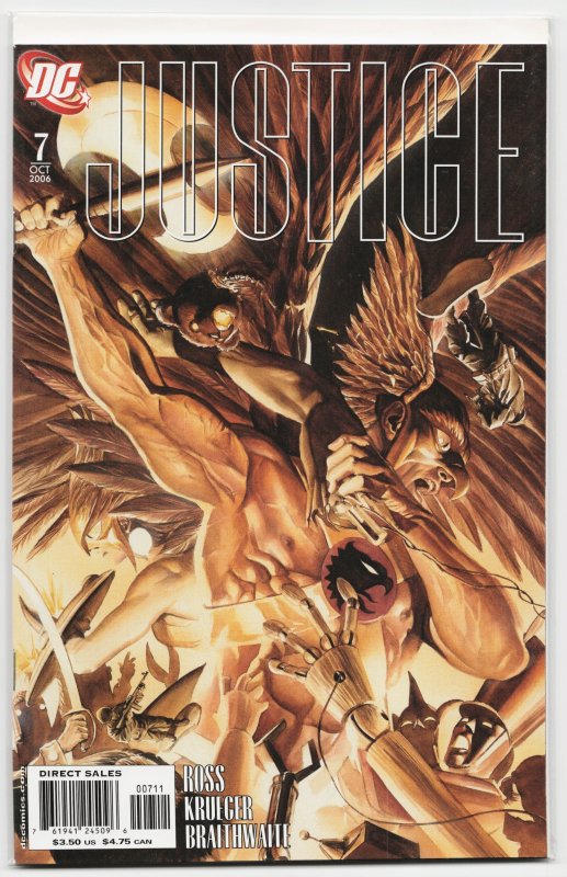 Justice #7 (DC Comics, 2006), raw, ungraded comic book — front cover