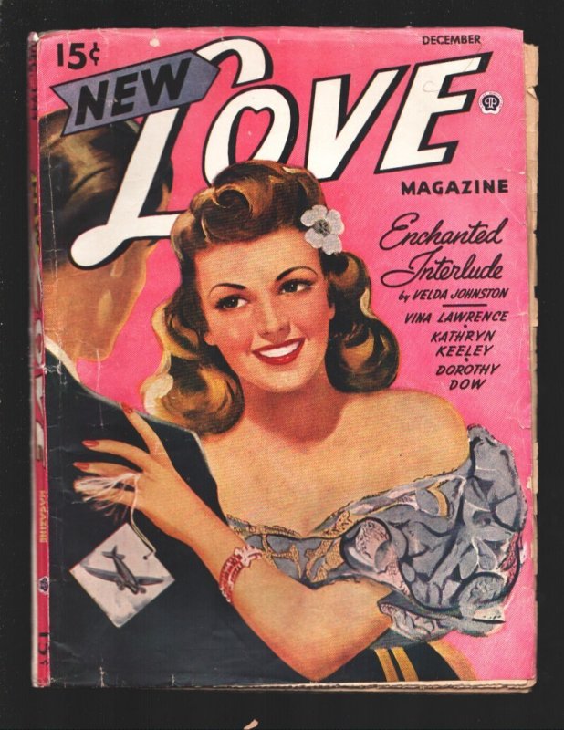 New Love 12/1944-Popular-Pin-up Girl Cover Art-Pulp Romance Tales by Dorothy Dow, raw, ungraded comic book — front cover