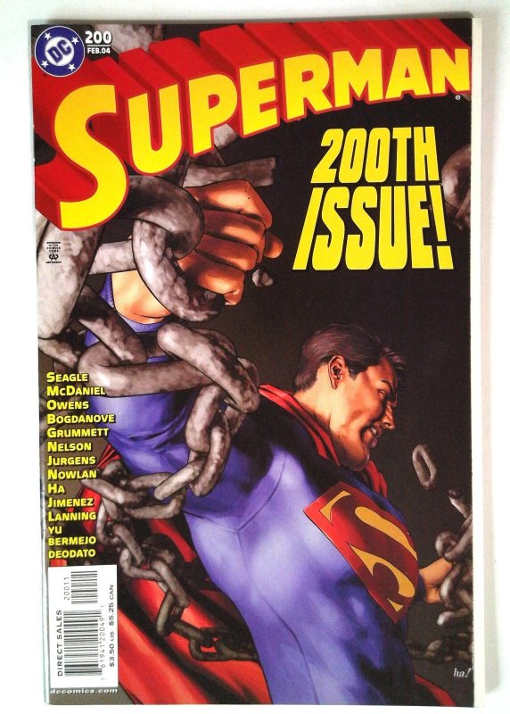 Superman #200 (DC Comics, 2004), raw comic book in VF/NM condition — front cover