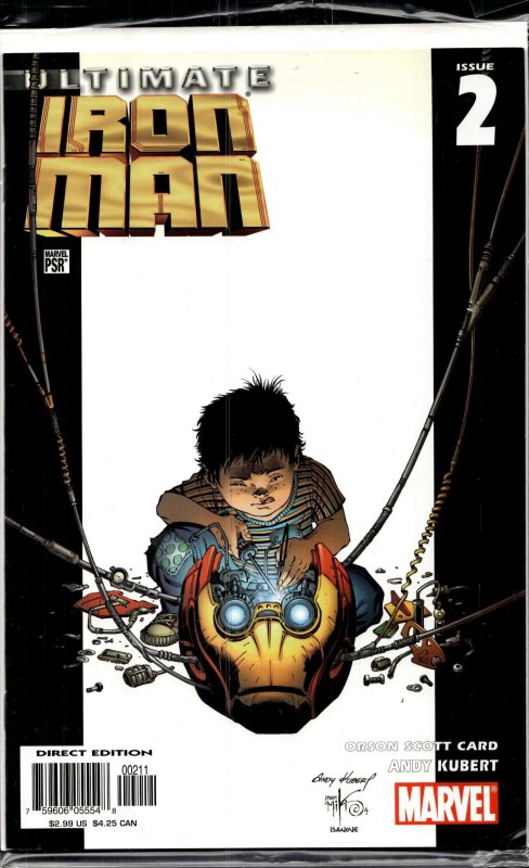 Ultimate Iron Man #2 (Marvel Comics, 2005), raw, ungraded comic book — front cover