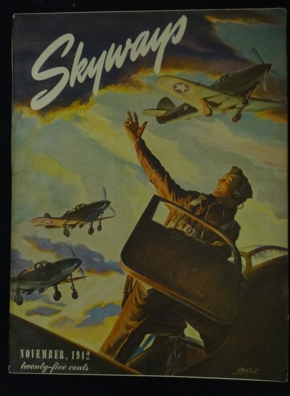 Pulp: Skyways #1-11/1942-Wwii-Aviation Info-Amelia Earhart-Southern STATES-v..., raw, ungraded comic book — front cover