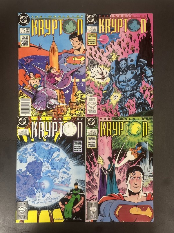 World of Krypton (1987) #1-4 VF+ Complete Set John Byrne (DC Comics, 1987), raw comic book in VF+ condition — front cover
