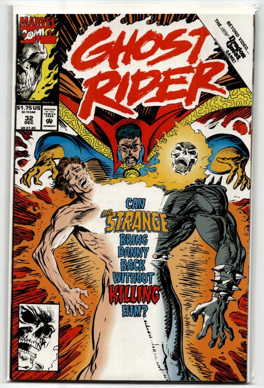 Ghost Rider #32 (Marvel Comics, 1992), raw, ungraded comic book — front cover