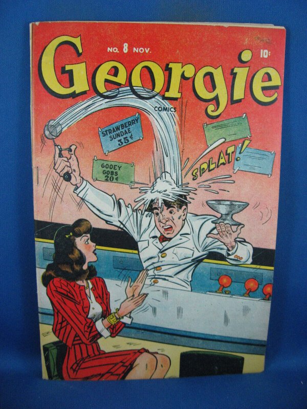 Georgie #8 (Timely Comics, 1946), raw comic book in VF- condition — front cover