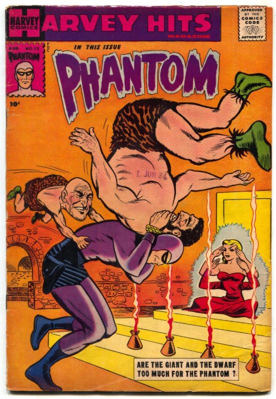 Harvey Hits #12 (1958), raw comic book in FN condition — front cover