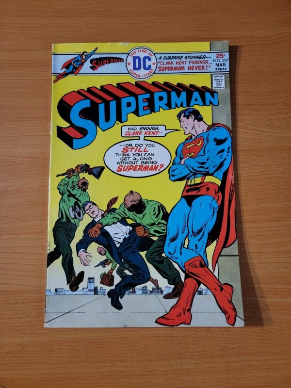 Superman #297 (DC Comics, 1976), raw comic book in VF condition — front cover
