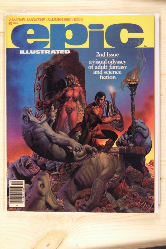 Epic Illustrated #2 (Marvel Comics, 1980), raw comic book in NM 9.4 condition — front cover
