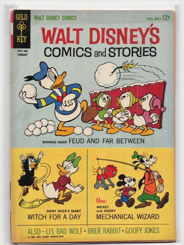 Walt Disney's Comics and Stories #281 (Gold Key, 1964), raw, ungraded comic book — front cover