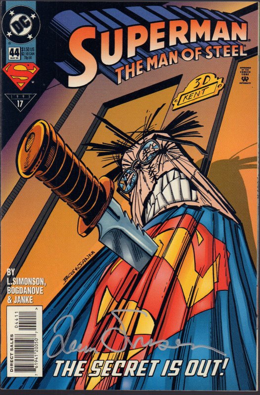Superman: The Man of Steel #44 (DC Comics, 1995), raw comic book in NM condition — front cover