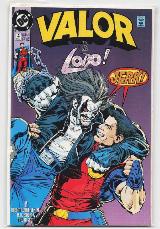 Valor #4 (DC Comics, 1993), raw, ungraded comic book — front cover