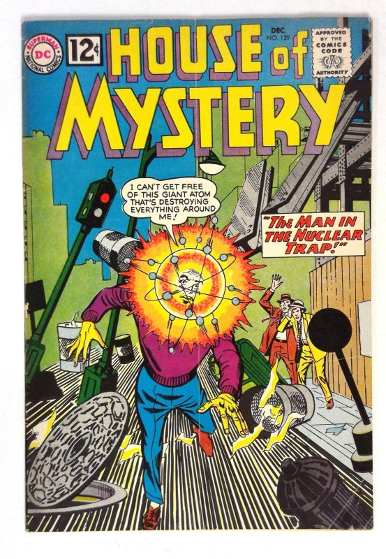 House of Mystery #129 (DC Comics, 1962), raw comic book in FN condition — front cover