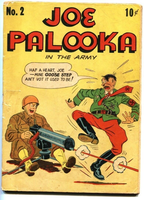 Joe Palooka #2 (Harvey Comics, 1943), raw, ungraded comic book — front cover