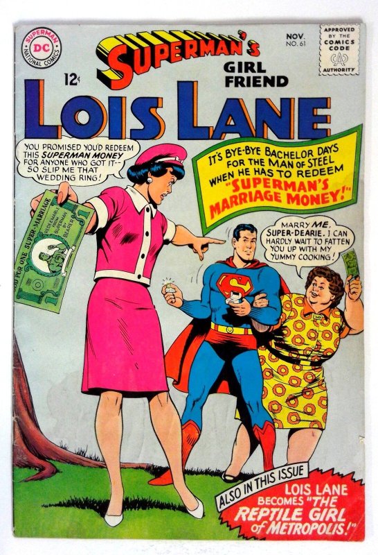 Superman's Girl Friend Lois Lane #61 (DC Comics, 1965), raw comic book in VG condition — front cover