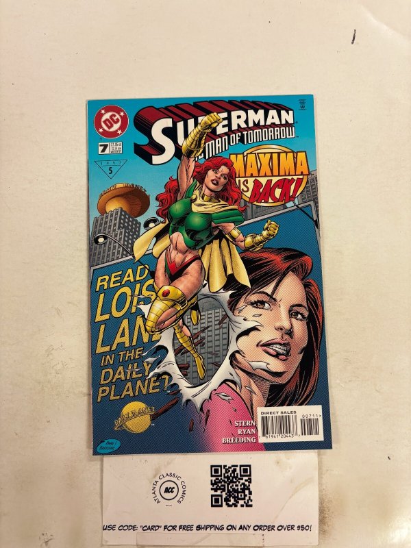Superman the Man of Tomorrow #7 (DC Comics, 1996), raw comic book in NM condition — front cover