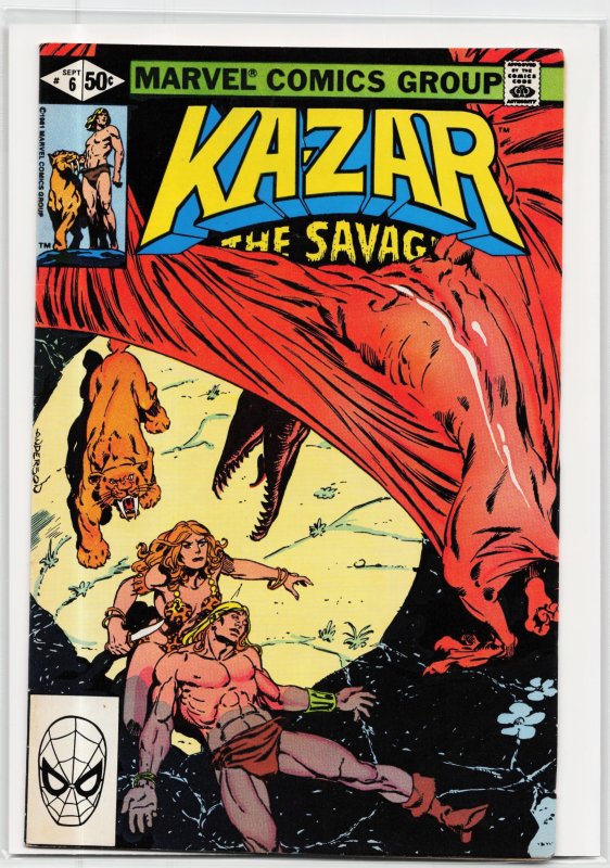 Ka-Zar the Savage #6 (Marvel Comics, 1981), raw, ungraded comic book — front cover