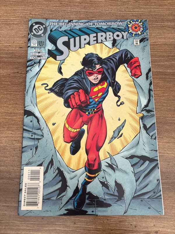 Superboy #0 (DC Comics), raw comic book in NM condition — front cover