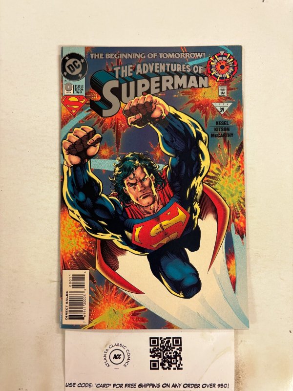 The Adventures of Superman #0 (DC Comics), raw comic book in NM condition — front cover