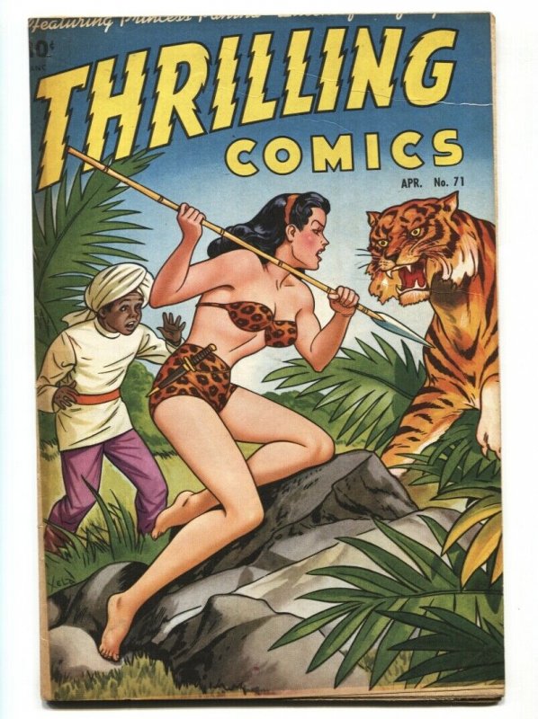 Thrilling Comics #71 (1949), raw, ungraded comic book — front cover