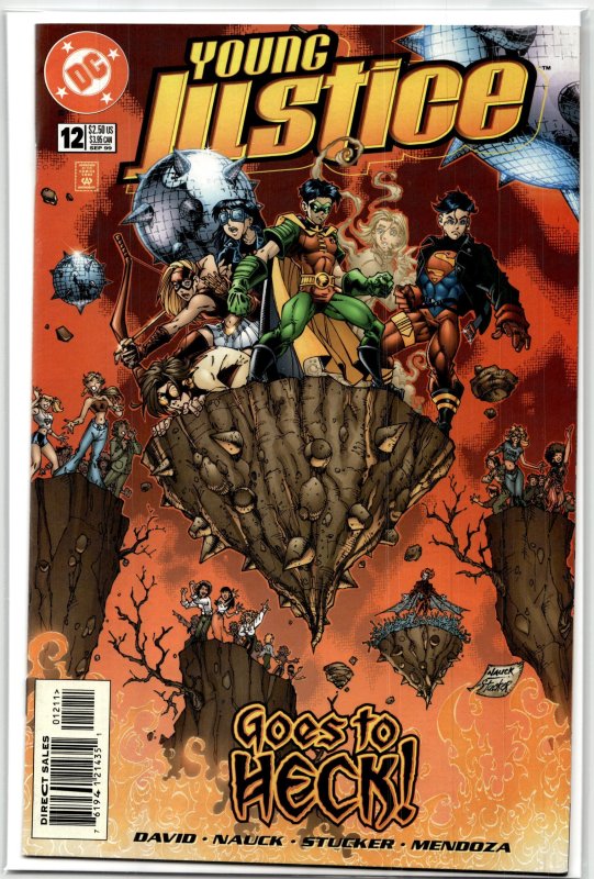 Young Justice #12 (DC Comics, 1999), raw, ungraded comic book — front cover