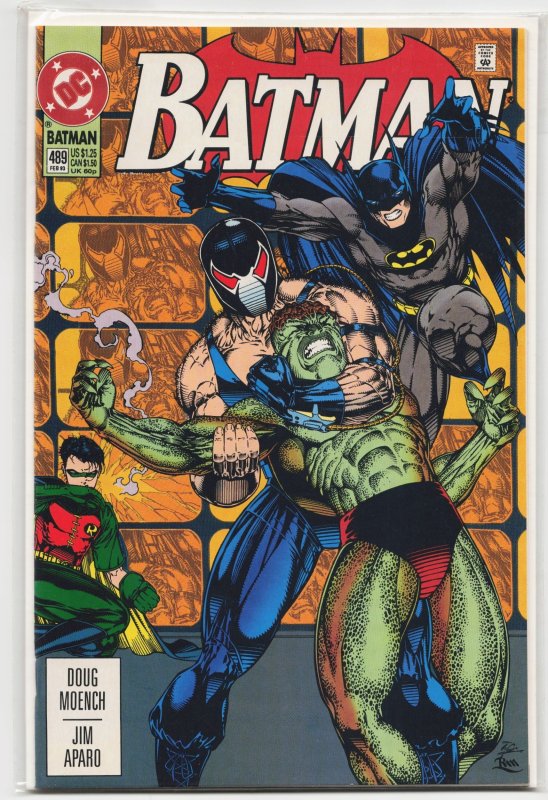 Batman #489 (DC Comics, 1993), raw, ungraded comic book — front cover