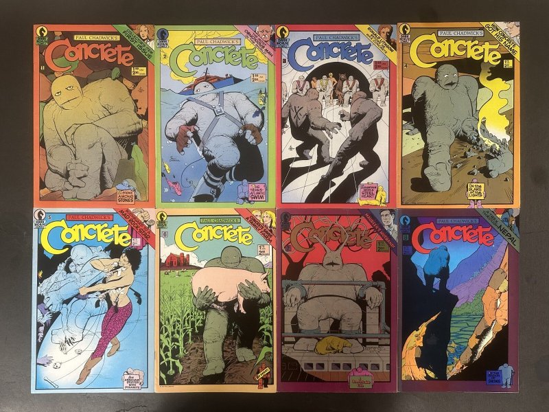 Concrete (1987) #1-10 Complete Set + Mini Series VF- Lot of 35 Dark Horse (Dark Horse Comics, 1987), raw comic book in VF- condition — front cover