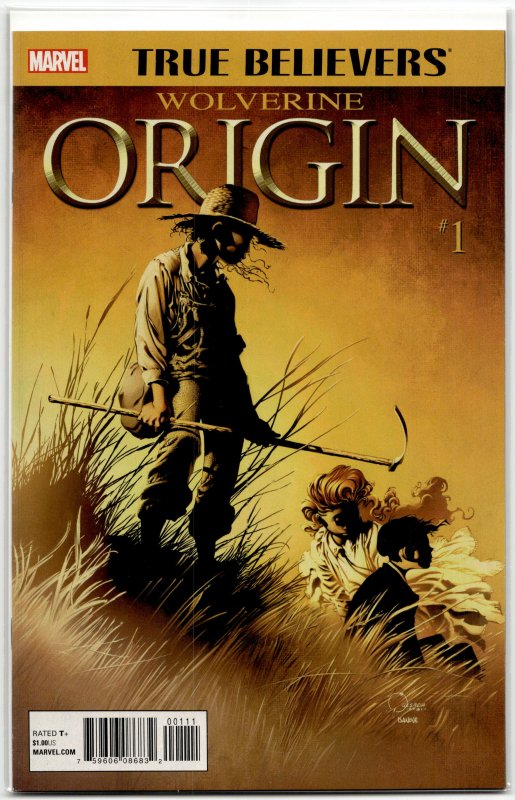 True Believers: Wolverine - Origin (2017) Wolverine (Marvel Comics, 2017), raw, ungraded comic book — front cover