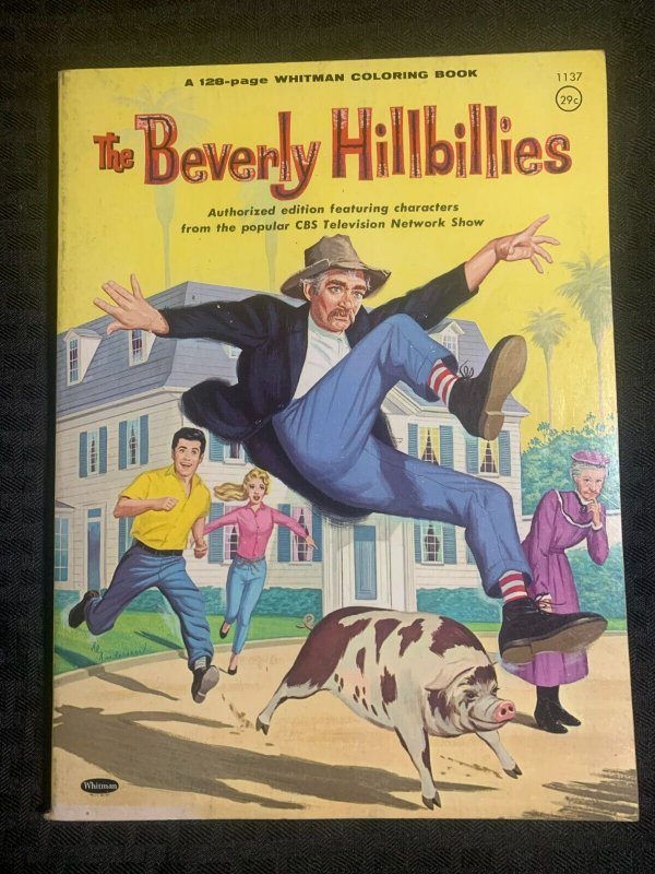 1963 THE Beverly Hillbillies 128pg Coloring Book FN 6.0 Whitman 1137 (1963), raw comic book in FN 6.0 condition — front cover