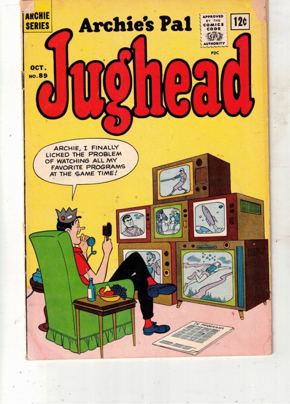 Archie's Pal Jughead #89 (1962), raw comic book in VG+ condition — front cover