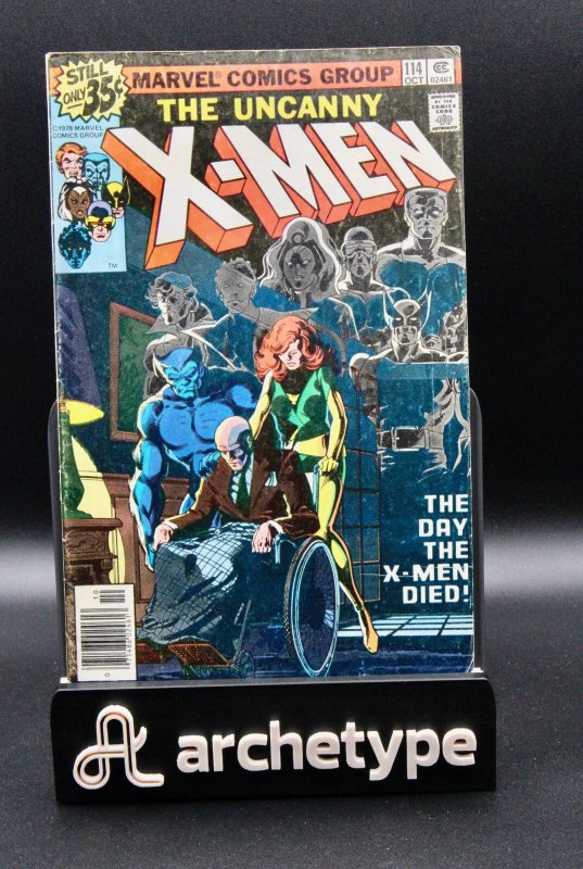The X-Men #114 (Marvel Comics, 1978), raw comic book in FN condition — front cover