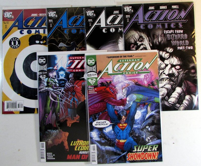 Action Comics Lot of 6 #837, 851, 855, 856, 1019, 1020 DC (2016) Comic Books (DC Comics, 2016), raw, ungraded comic book — front cover