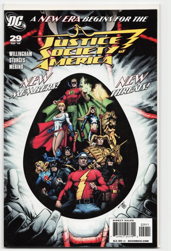 Justice Society of America #29 (DC Comics, 2009), raw, ungraded comic book — front cover