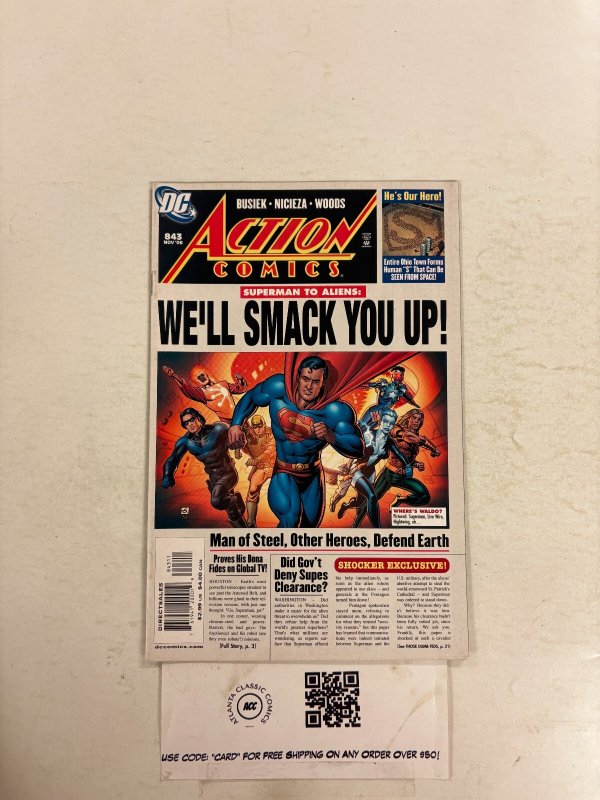 Action Comics #843 (DC Comics), raw comic book in NM condition — front cover
