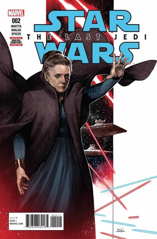 Star Wars: The Last Jedi Adaptation #2 (2018), raw comic book in VF+ condition — front cover