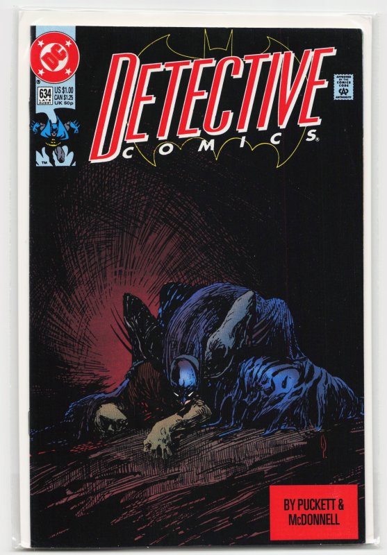 Detective Comics #634 (DC Comics, 1991), raw, ungraded comic book — front cover