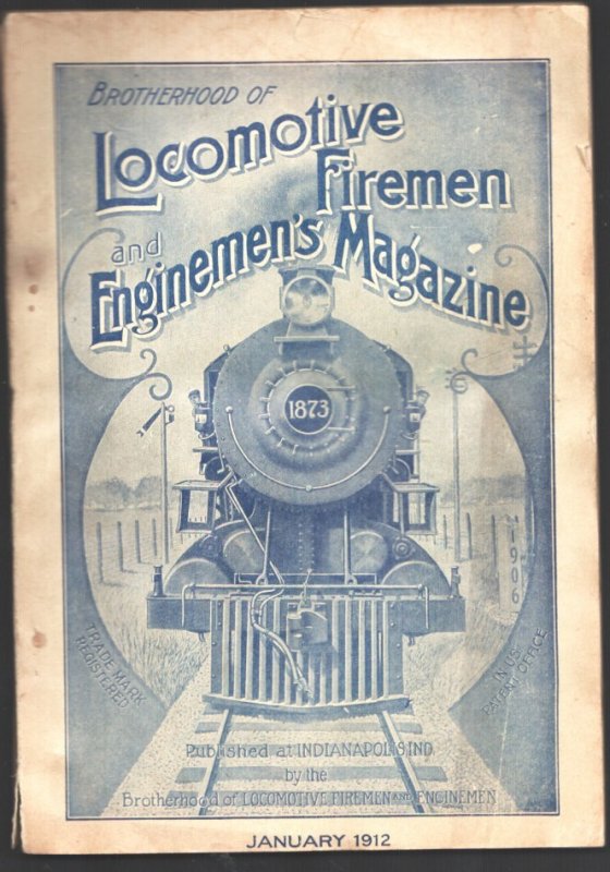 Locomotive Firemen and Engineer's Magazine 1/1912-Railroad Info & Insight, raw, ungraded comic book — front cover