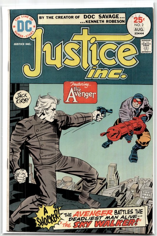 Justice, Inc #2 (DC Comics, 1975), raw, ungraded comic book — front cover