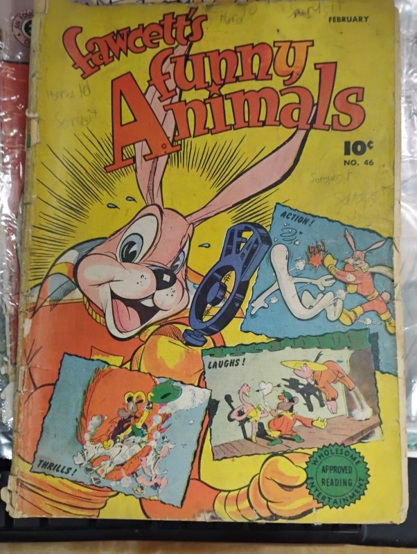 Fawcetts Funny Animals #46 (Marvel Comics, 1947), raw, ungraded comic book — front cover
