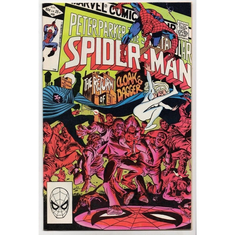 Peter Parker,the Spectacular Spider-Man #69 (Marvel Comics, 1982), raw comic book in VF- 7.5 condition — front cover
