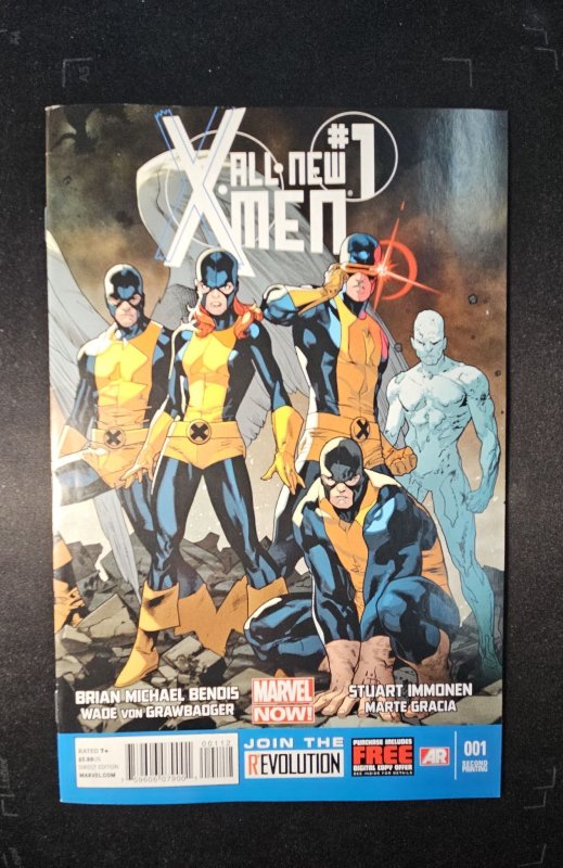 All-New X-Men #1 (Marvel Comics, 2013), raw comic book in VF/NM condition — front cover