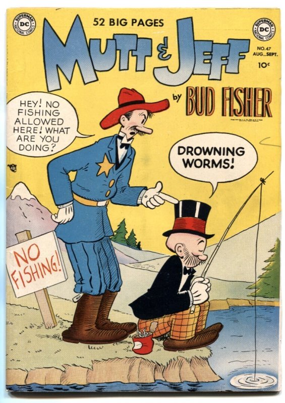Mutt and Jeff #47 (DC Comics, 1950), raw comic book in VF- condition — front cover