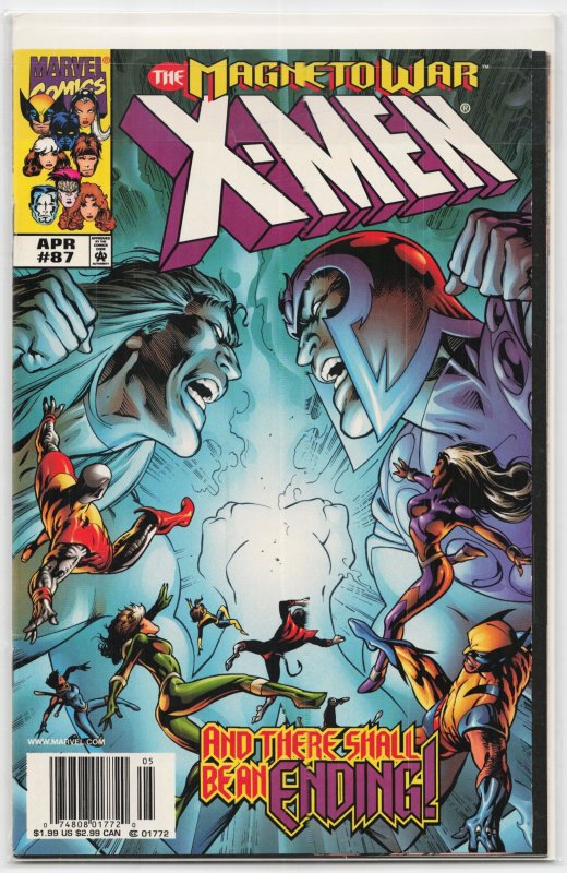 X-Men #87 (Marvel Comics, 1999), raw, ungraded comic book — front cover