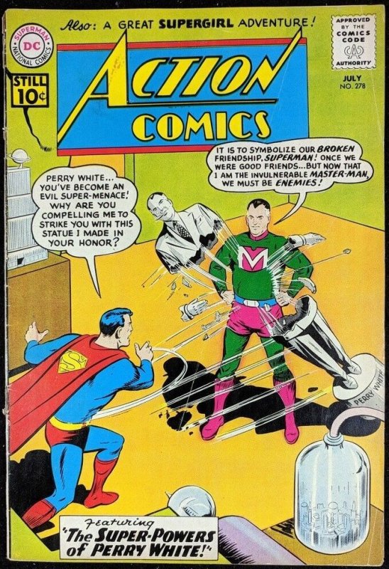 Action Comics #278 (DC Comics, 1938), raw comic book in GD+ 2.5 condition — front cover