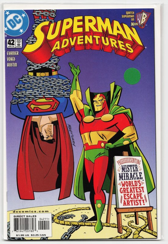 Superman Adventures #42 (DC Comics, 2000), raw, ungraded comic book — front cover
