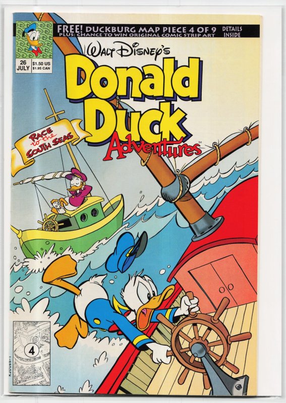 Donald Duck Adventures #26 (Disney Comics, 1992), raw, ungraded comic book — front cover
