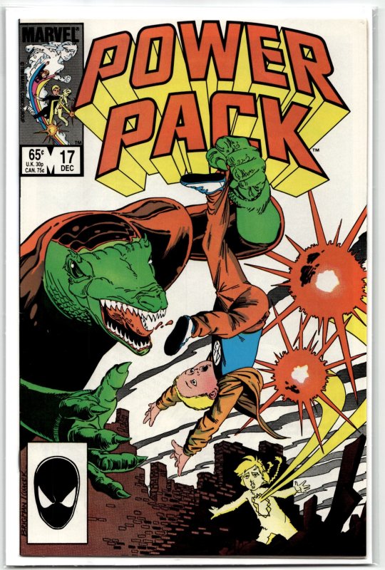 Power Pack #17 (Marvel Comics, 1985), raw, ungraded comic book — front cover